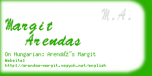 margit arendas business card